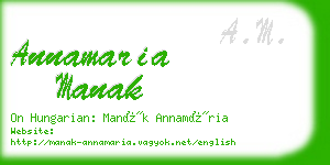 annamaria manak business card